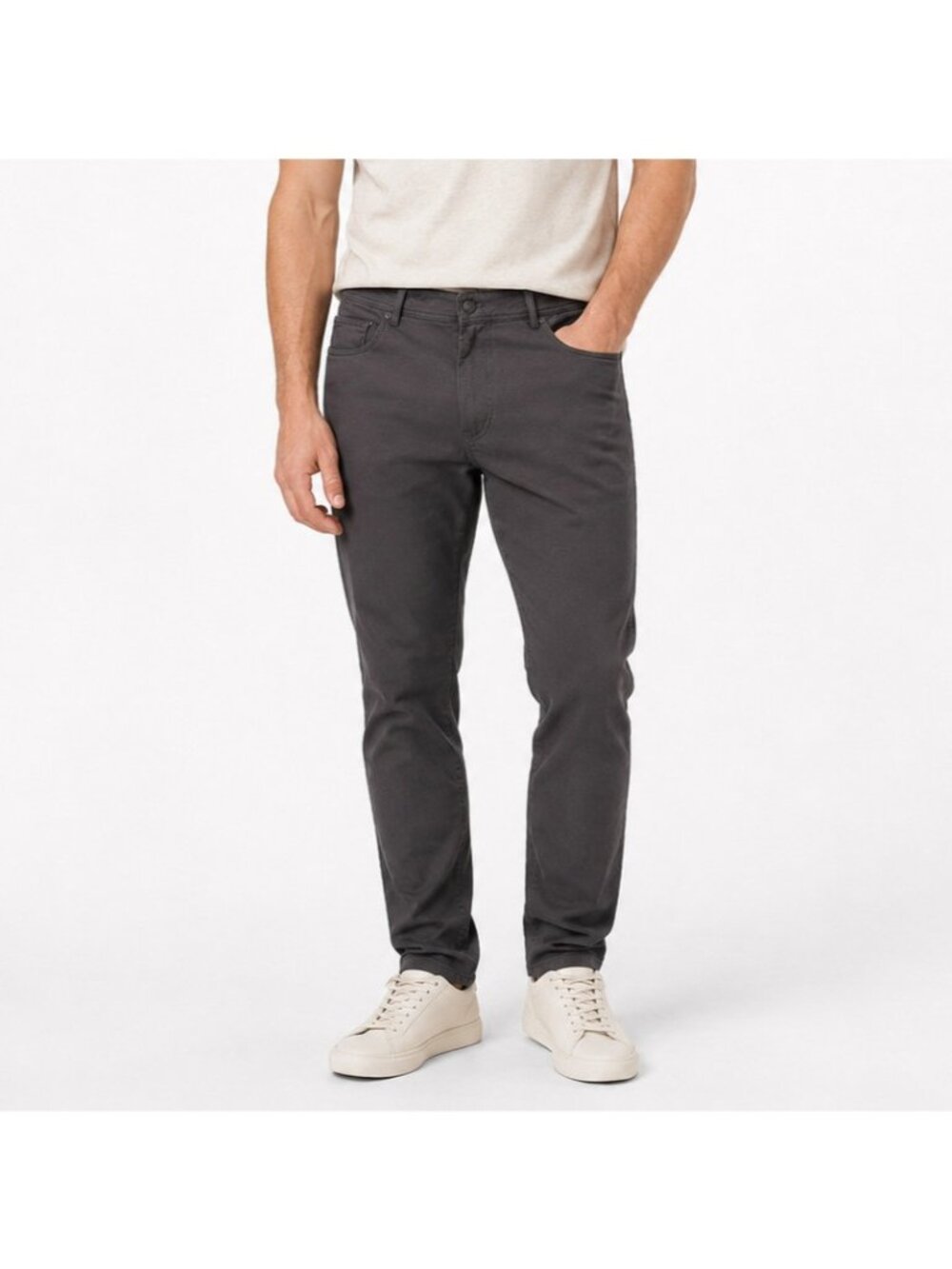 SWET Tailor Men’s Pants 34x32 Gray 5 Pocket Stretch Cotton Blend Casual Slim